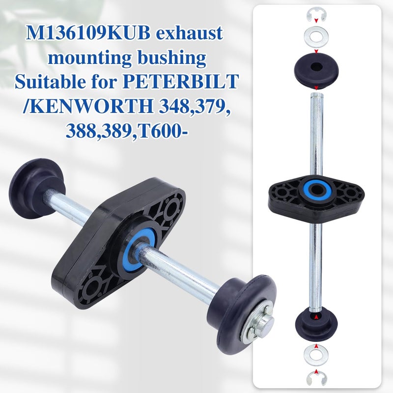 JADSOrBoBi Exhaust Mount Bushing Kit Compatible with Peterbilt & Kenworth, Replaces M136109K M13-6001 M13-1009 CB-2203-73 - Image 4
